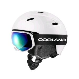 Odoland Ski Helmet and Goggles Set, Snowboard Helmet Glasses Medium New Open Box